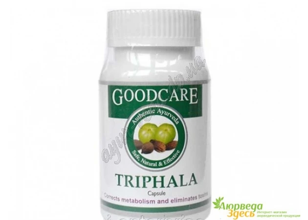Фото 1 - Тріфала 60 кап., Гудкер, Triphala, Goodcare, Трифала, Трипхала, очищення й омолодження, Аюрведа Здесь