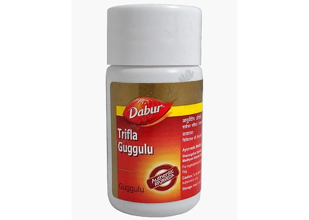 Фото 1 - Трифала Гуггул Дабур, 40 таб., Triphala Guggulu, Trifala Guggulu Dabur, проверенный результат, Трифала Гуггул Дабур, Аюрведа