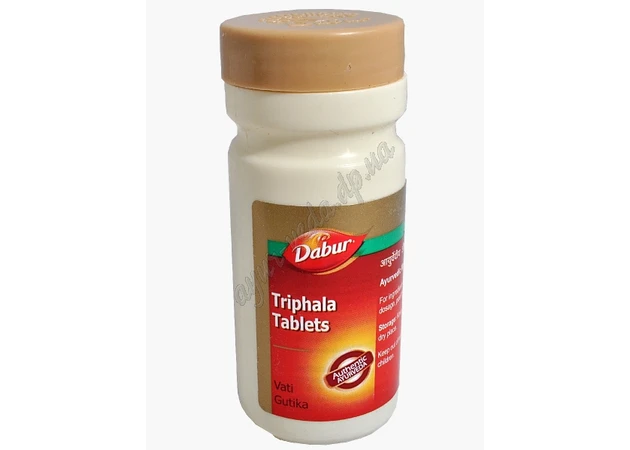 Фото 1 - Тріфала Дабур, 60 таб., Трифала, triphala tablets Dabur, очищення організму та покращення роботи шлунку, Аюрведа Здесь