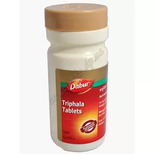 Трифала Дабур, 60 таб., Трифала, triphala tablets Dabur, очищение организма и улучшение работы желудка, Аюрведа