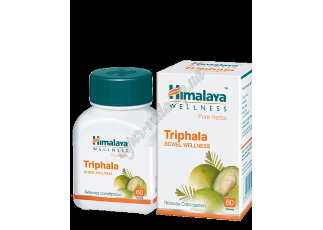 Фото 1 - Тріфала Хімалая 60 таб., triphala Himalaya, очищення організму та покращення роботи шлунку, Трифала Хималая, Аюрведа Здесь