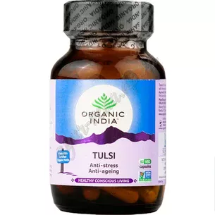 Тулси 60 кап, Органик, Tulsi Capsules Organic India, Тулсы Органик, Аюрведа
