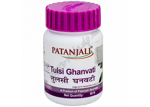 Фото 1 - Tulsi, Tulasi, Patanjali 60 tab., Tulsi, Tulasi, Patanjali, Tulasi, Tulsi Patanjali Divya, antibacterial, antiseptic, in