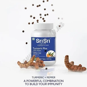 Турмерік Плюс 60 таб Шрі Шрі Таттва, Turmeric Plus Sri Sri Tattva, Куркумин, Турмерик плюс, аюрведический элексир, Аюрведа Здесь