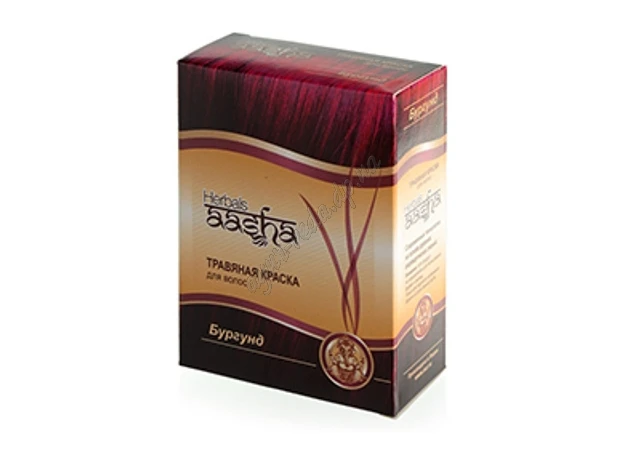 Фото 1 - Paint Aasha Burgundy 60g, Herbal paint Aasha Herbals Burgundy, AASHA Herbals Burgundy, Ayurveda Here!