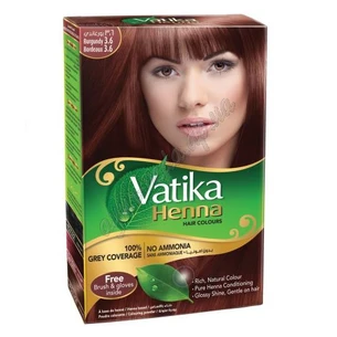 Краска для волос Дабур Ватика Бордовый 60г, Краска Dabur Vatika Henna Hair Цвет Burgundy Бордовый для волос