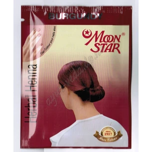 Hair dye Moon Star 10g Burgundy Izuex, Henna hair dye Moon Star Burgundy izuex, Burgundy+shampoo, Ayurveda