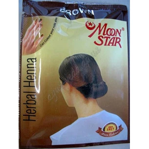Hair dye Moon Star 10g Brown, Henna hair dye Moon Star Brown izuex, brown+shampoo, Ayurveda
