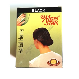 Moon Star hair dye 10g, Henna hair dye Moon Star Black izuex, black+shampoo, Ayurveda