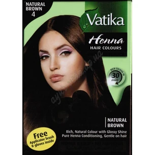 Краска Дабур Ватика коричневая 6 пак по 10г, Краска Дабур Ватика Dabur VATIKA Naturals Коричневая для волос на основе натуральной
