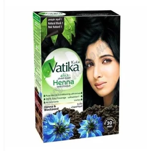 Dye Dabur Vatika Black 6 packs of 10g, Dye Dabur Vatika Dabur VATIKA Naturals Black for hair based on natural henna, Ayur