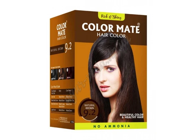 Фото 1 - Paint Color Mate Brown 9.2, Color Mate brown hair dye, Color Mate Brown Herbal Based Ammonia Free Hair Color, A