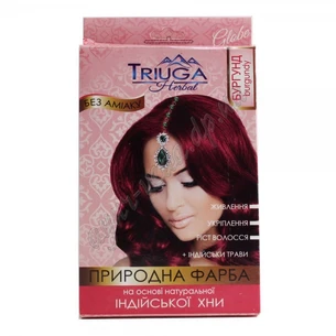 Triyuga Burgundy natural hair dye 25g, Triyuga Burgundy natural hair dye based on natural henna, Ayurveda