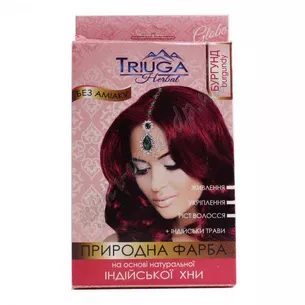 Triyuga Burgundy natural hair dye 25g, Triyuga Burgundy natural hair dye based on natural henna, Ayurveda