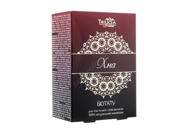 Фото 1 - Henna 100 g for hair and body Triyuga, Indian henna for hair and body Triyuga, for biotat, for mehenda, Ayurveda
