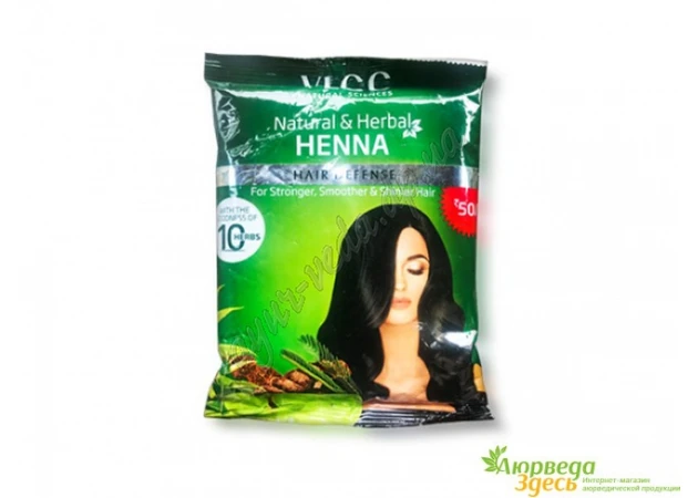 Фото 1 - Хна для волос 120г. рыжая VLCC Ayurvedic Henna с амлой и шикакай, Аюрведа Здесь