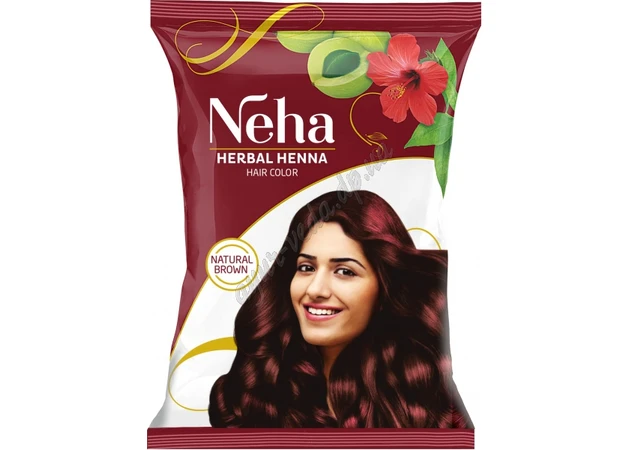 Фото 1 - Хна для волосся коричнева Неха Хербалс 15г термін 07/24 включно, Neha Herbals Henna Brown, Аюрведа Здесь