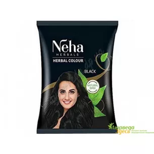 Хна для волосся Неха хербалс чорна 10г, Хна для волос чёрная Neha Herbals Henna Black, Аюрведа Здесь