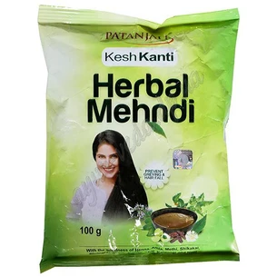 Henna for hair Patanjali 100g Kesh Kanti period 11.24 inclusive, Patanjali Kesh Kanti, Patanjali Kesh Kanti Herbal Mehndi with nature