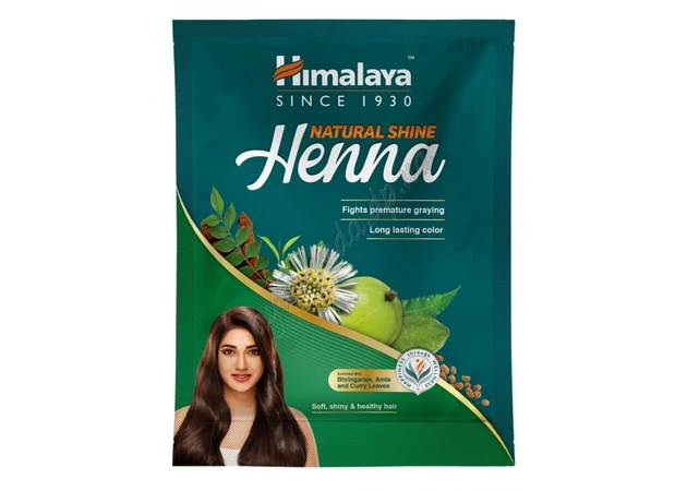 Фото 1 - Хна для волосся Хімалая 120г термін 09/24 включно, Himalaya Natural Shiine Henna, Хималая Хна индийская для волос с добавлением