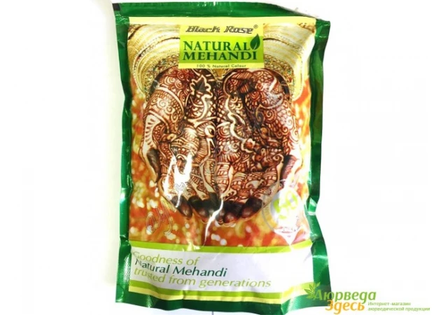 Фото 1 - Natural henna for hair and mehandi TM Black Rose 250g., Black Rose Natural Mehandi, Ayurveda