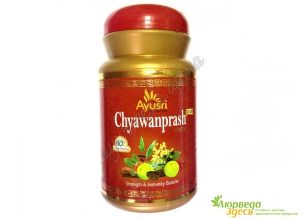 Фото 1 - Чаванпраш особый 500г Аюшри Сахул, Ayusri Chyawanprash special Sahul, для вас и ваших детей сила 60 сакральных растений, Аюрведа