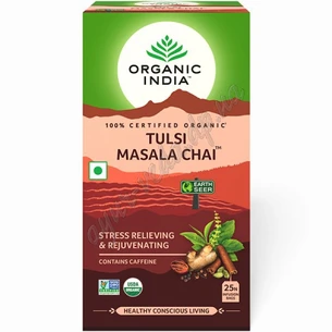 Tea Organic India Tulsa, Basil Masala, 25 packs. Tulsi Masala Tea Organic India, Tea Organic India Tulsi, Basil Masala, Ayurveda*