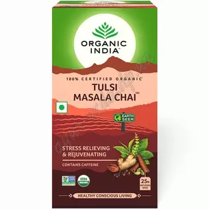 Tea Organic India Tulsa, Basil Masala, 25 packs. Tulsi Masala Tea Organic India, Tea Organic India Tulsi, Basil Masala, Ayurveda*