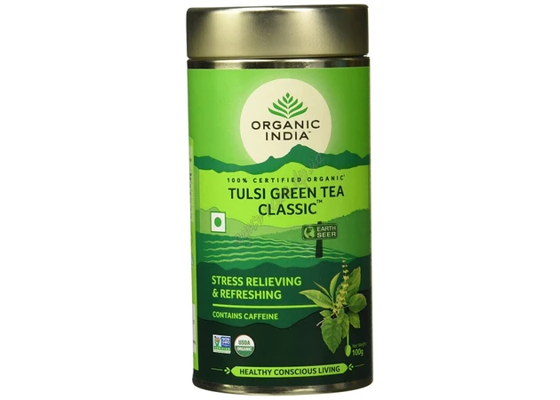 Фото 1 - Tulsi tea Green tea, 100g, Organic India, basil - Green tea, Tulsi-Green tea, Organic India, Ayurveda