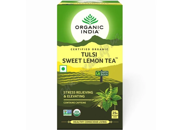 Фото 1 - Чай Тулсы Сладкий лимон, Органик 25 пак. Tulsi Sweet Lemon Tea, Organic, Аюрведа Здесь