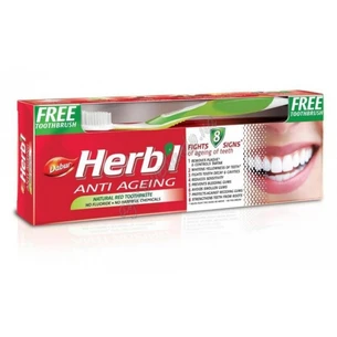 Красная Зубная паста Дабур Ред 150г, Антивозрастная, Red Toothpaste Dabur, Красная Зубная паста Дабур Ред, Щетка в подарок! Аюрведа