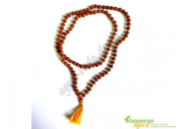 Фото 1 - Rudraksha beads are tied, the diameter of the beads is about 8 mm, Rudraksha beads were tied, Rudraksh Mala, Ayurveda