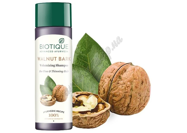 Фото 1 - Shampoo Bio Walnut bark Biotique 120ml, Biotique Shampoo Bio Walnut bark, Biotique Bio Walnut bark Shampoo, Ayurveda