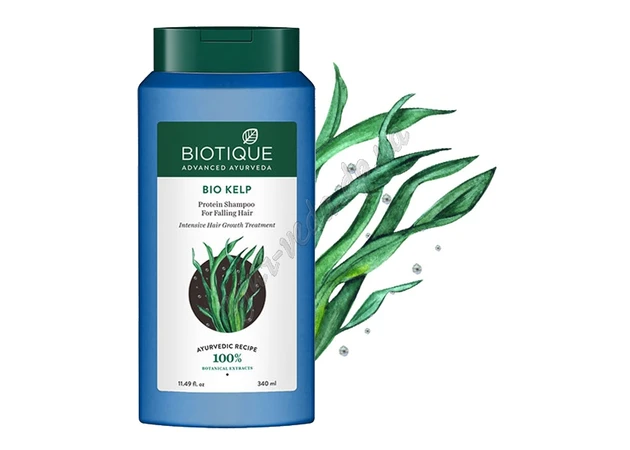 Фото 1 - Shampoo Bio Kelp Biotik 340ml term 06/25 inclusive, Biotique Bio Kelp shampoo, Bio Biotik, stimulating hair growth, Ayurveda
