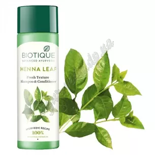 Шампунь Био Хна Биотик 120мл Биотик, Биотик Листья Хны, Biotique Bio Henna Leaf Fres Texture Shampoo & Conditioner With Color, Ш