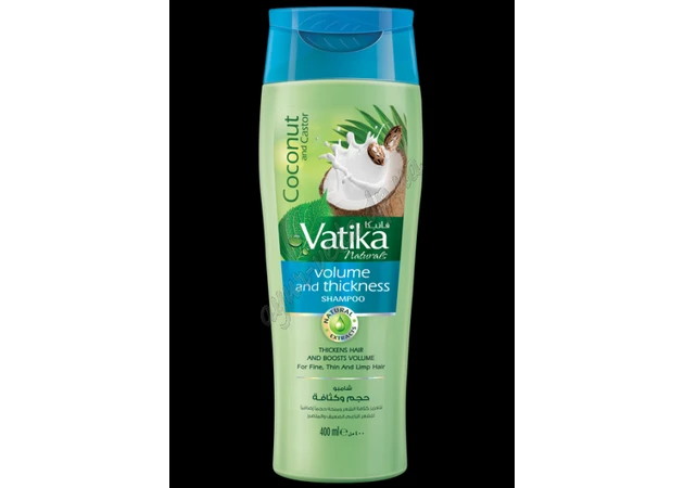 Фото 1 - Шампунь Дабур Ватика 200 мл Кокос, Dabur Vatika Volume & Thickness Shampoo, Шампунь Ватика кокос густые и объёмные волосы, Аюрве