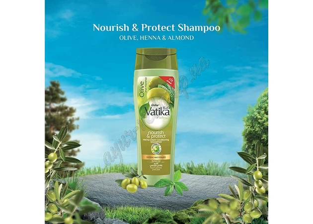 Фото 1 - Шампунь Дабур Ватика питания и защита 200мл, Vatika Naturals Nourish & Protect, Ватика Аюрведа