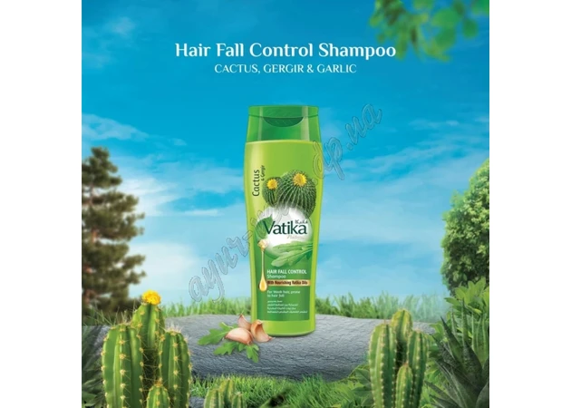 Фото 1 - Шампунь Дабур Ватика Контроль выпадения волос 200мл, Dabur Vatika Naturals Hair Fall