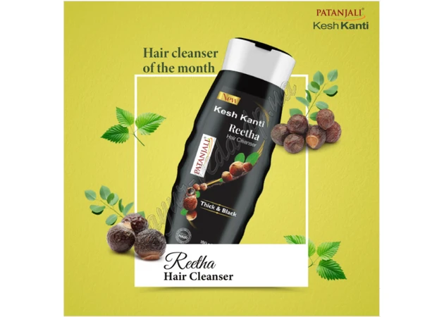 Фото 1 - Shampoo Kesh Kanti Reetha Patanjali 180ml, Patanjali Kesh Kanti Reetha Hair Cleanser, Reetha, Ayurveda
