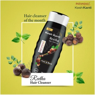 Шампунь Кэш Канты Ритха Патанджали 180мл, Patanjali Kesh Kanti Reetha Hair Cleanser, Ритха, Аюрведа