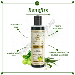 Khadi Amla Bhringraj Shampoo 210ml, Khadi Natural Herbal Amla & Bhringraj Shampoo, Ayurveda