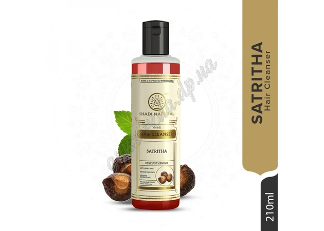 Фото 1 - Шампунь Кхаді Сатрітха 210мл, Khadi herbal shampoo Satritha, Кхади Сатритха оздоровительный, Аюрведа Здесь