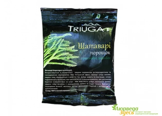 Фото 1 - Shatavari churna Triyuga50g powder, Shatavari churna Triyuga, tonic and rejuvenation, Ayurveda