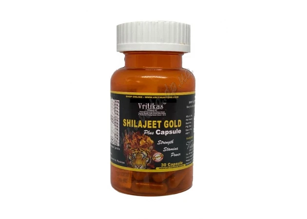 Фото 1 - Shilajit Gold 30 cap. Vritikas, Vritikas, Shilajit Gold, Vritikas, a powerful combination of Ayurvedic plants, Ayurveda