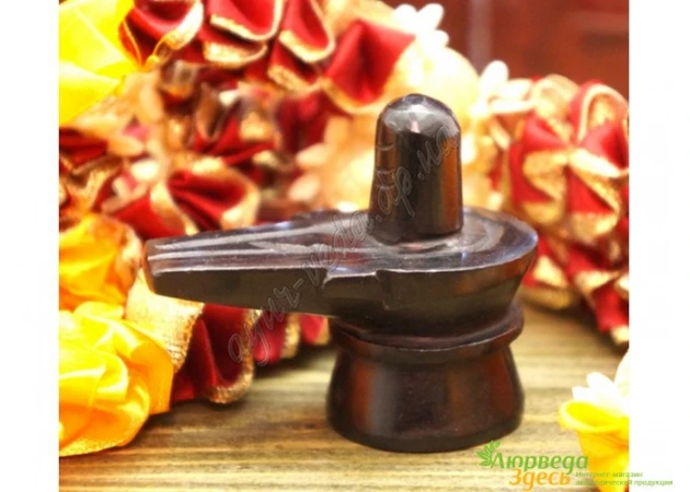 Фото 1 - Shiva lingam 9 cm marble black, Shiva lingam marble Black, UT-00004385 Ayurveda