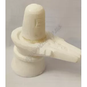 Shiva lingam length 8 cm white marble, Shiva lingam White marble, Ayurveda Zdes