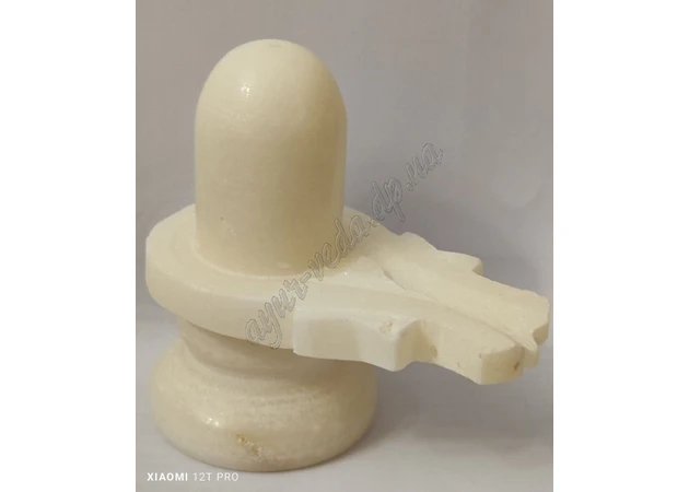 Фото 1 - Shiva lingam length 9 cm white marble, Shiva lingam White marble, Ayurveda