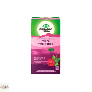 Індійський аюрведичний чай Organic India Тулсі з солодкою трояндою (25 пак.)