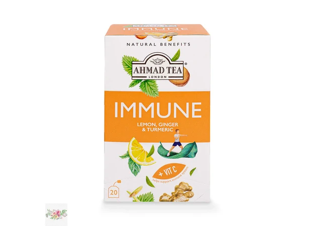 Фото 1 - Ahmad Tea Herbal tea for immunity Immunity with ginger and turmeric (20 packs)