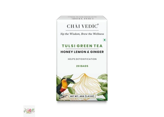 Фото 2 - Tulsa green tea Chai Vedic (honey, lemon, ginger) (20 packs)